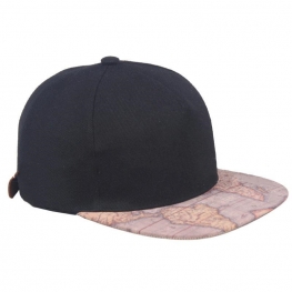 Sublimation Printed Flat Bill Black Snapback Hat