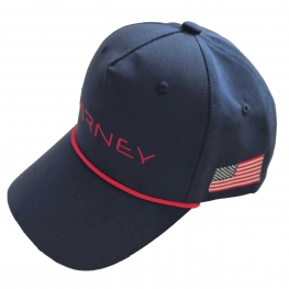 Custom Embroidered structured Dry-Fit Polyester Golf Cap with Rope